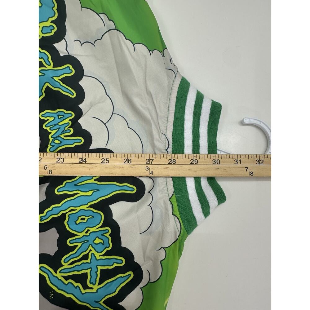 Members Only Jacket Size Large Adult Swim Rick and Morty Green Zip Up NWTs - Picture 12 of 13